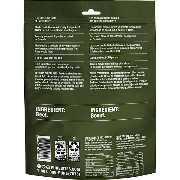 PureBites Beef Jerky Dog Treats 213g