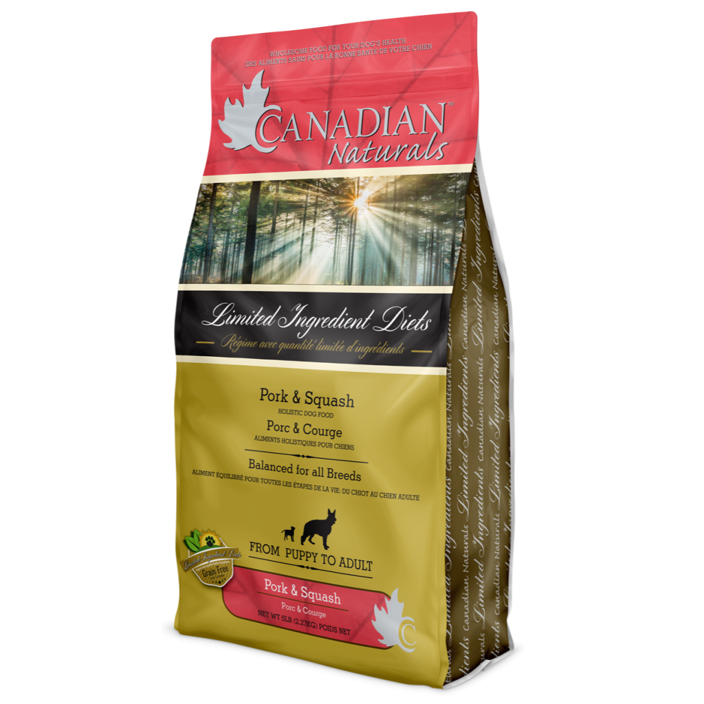 Canadian Naturals Grain-Free Fresh Pork and Butternut Squash dry dog food 25 lb bag