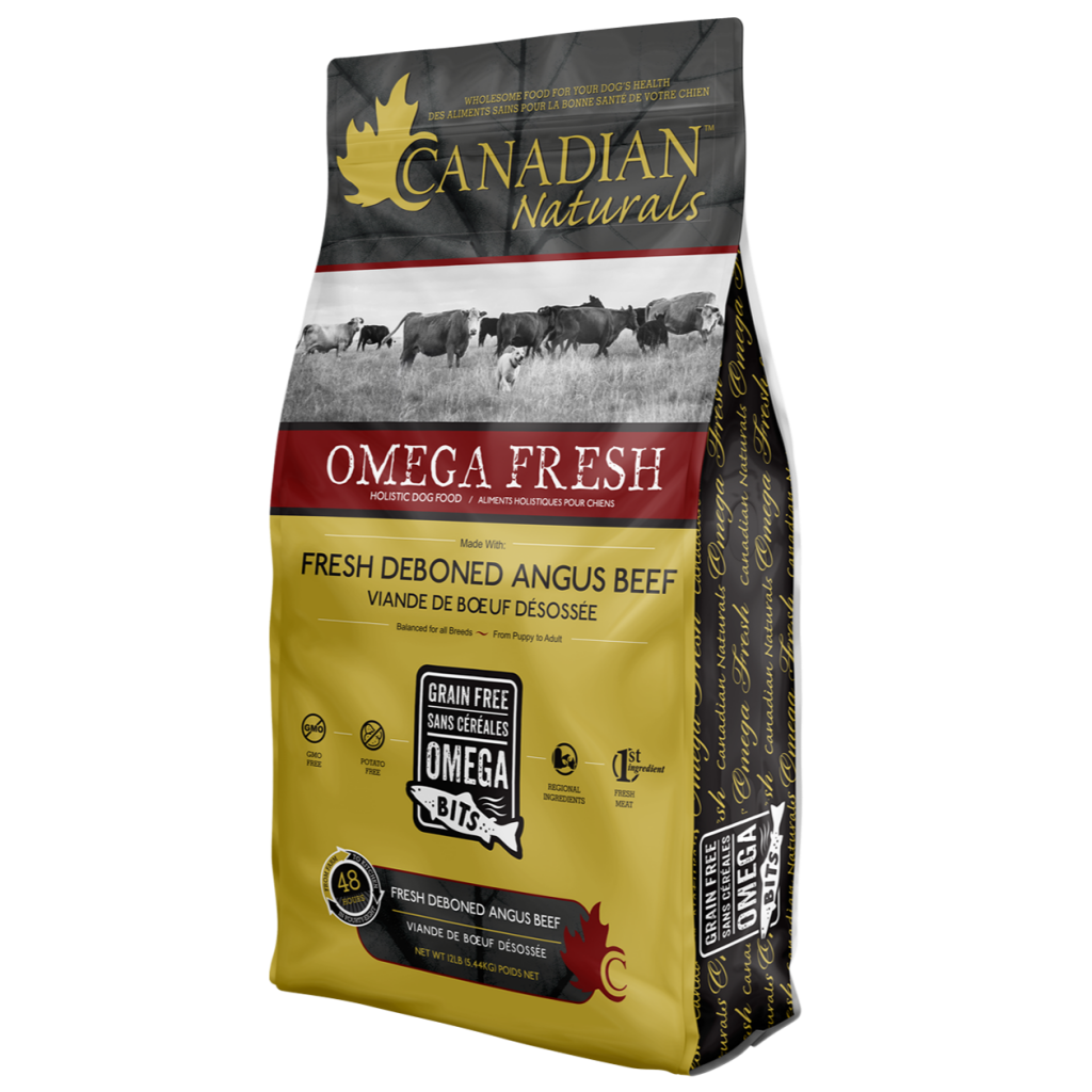 Canadian Naturals Omega Fresh Deboned Angus Beef Grain-Free dry dog food 24 lb bag