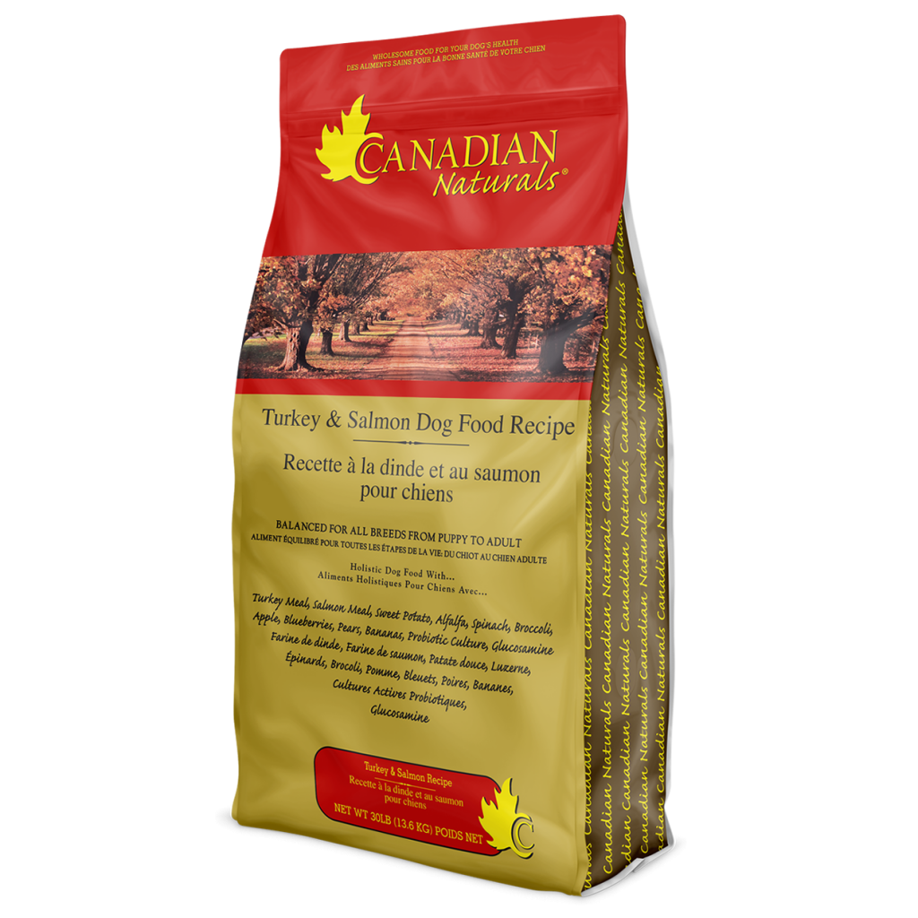 Canadian Naturals Turkey and Salmon dry dog food 30 lb bag all life stages