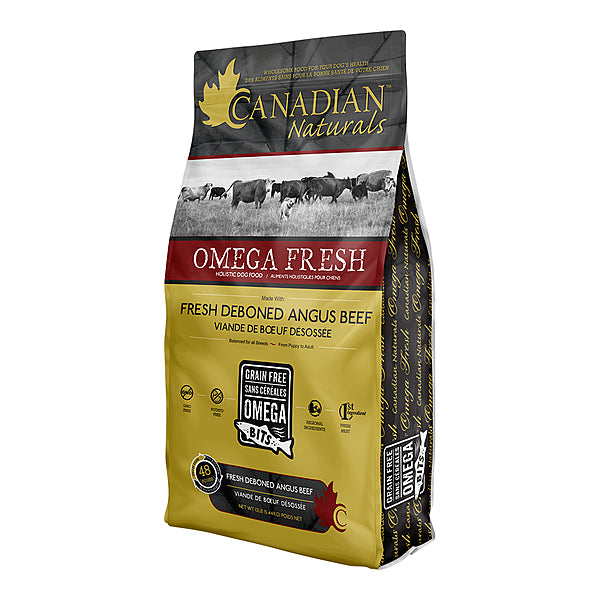 Canadian Naturals Omega Fresh Deboned Angus Beef Grain-Free Dog Food – 24 lb