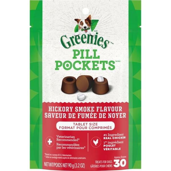 Greenies Pill Pockets – Hickory Smoke (30 Treats, 3.2 oz)