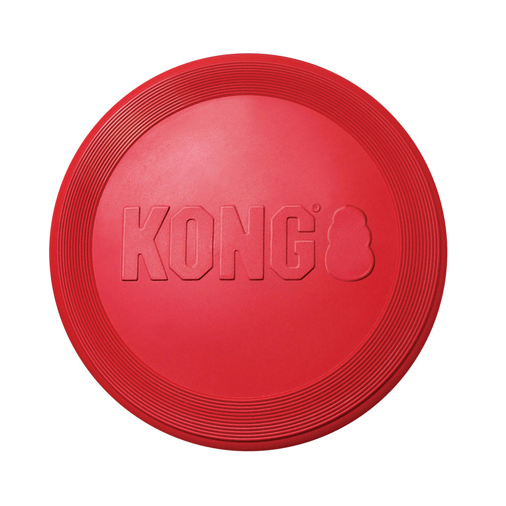 KONG Classic Flyer natural rubber fetch disc dog toy small size
