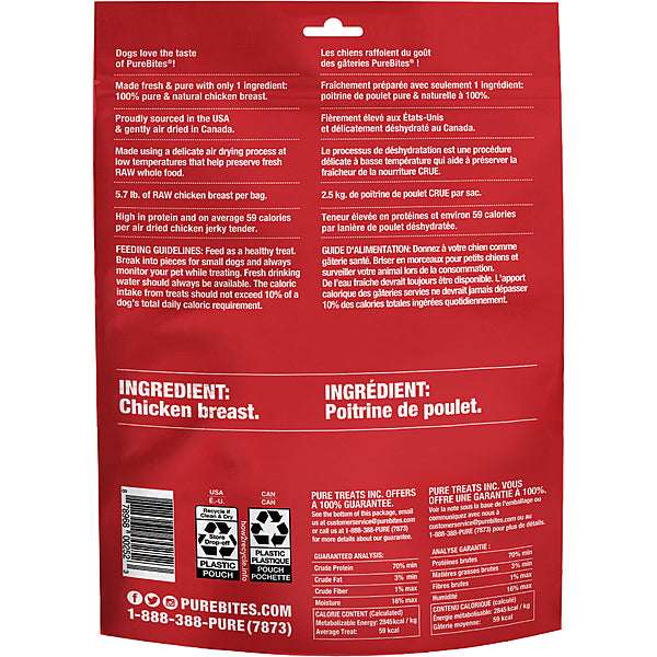 PureBites Chicken Jerky Dog Treats 599g