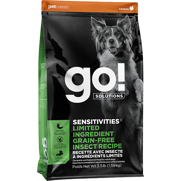 GO! Sensitivities Limited Ingredient Grain-Free Insect Recipe Dry Dog Food 12 lb