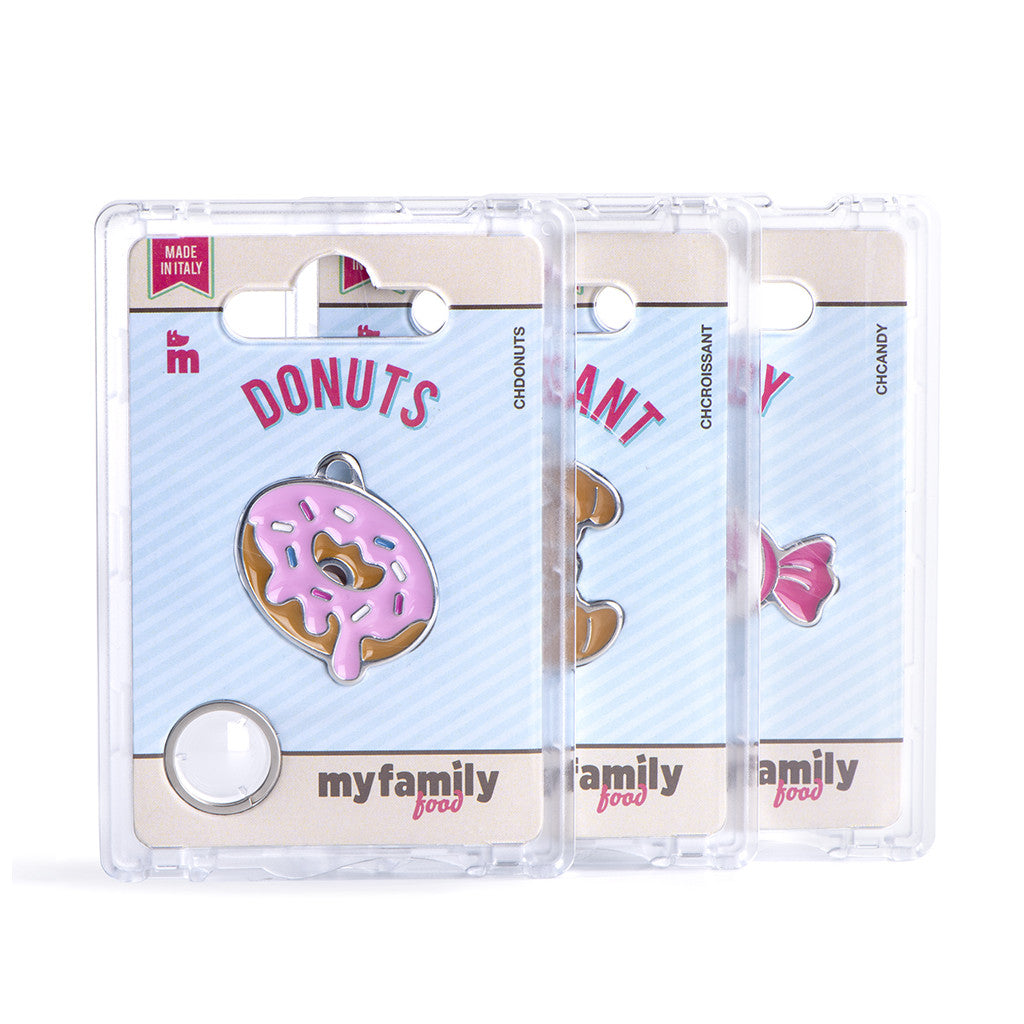 MyFamily Espresso Coffee Food collection white pet ID tag, hand-finished in Italy
