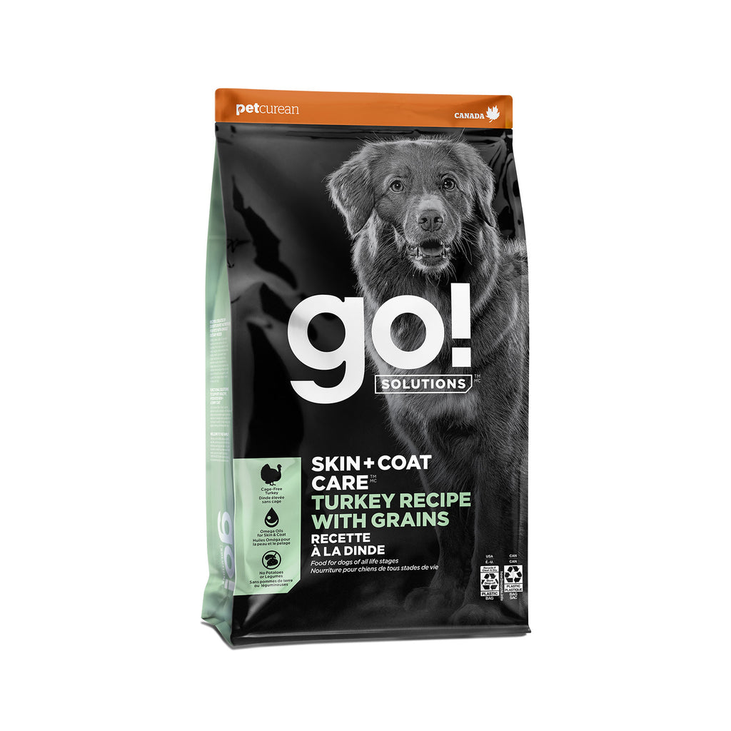GO! Solutions Skin & Coat Care Turkey Recipe with Grains dry dog food 3.5 lb bag