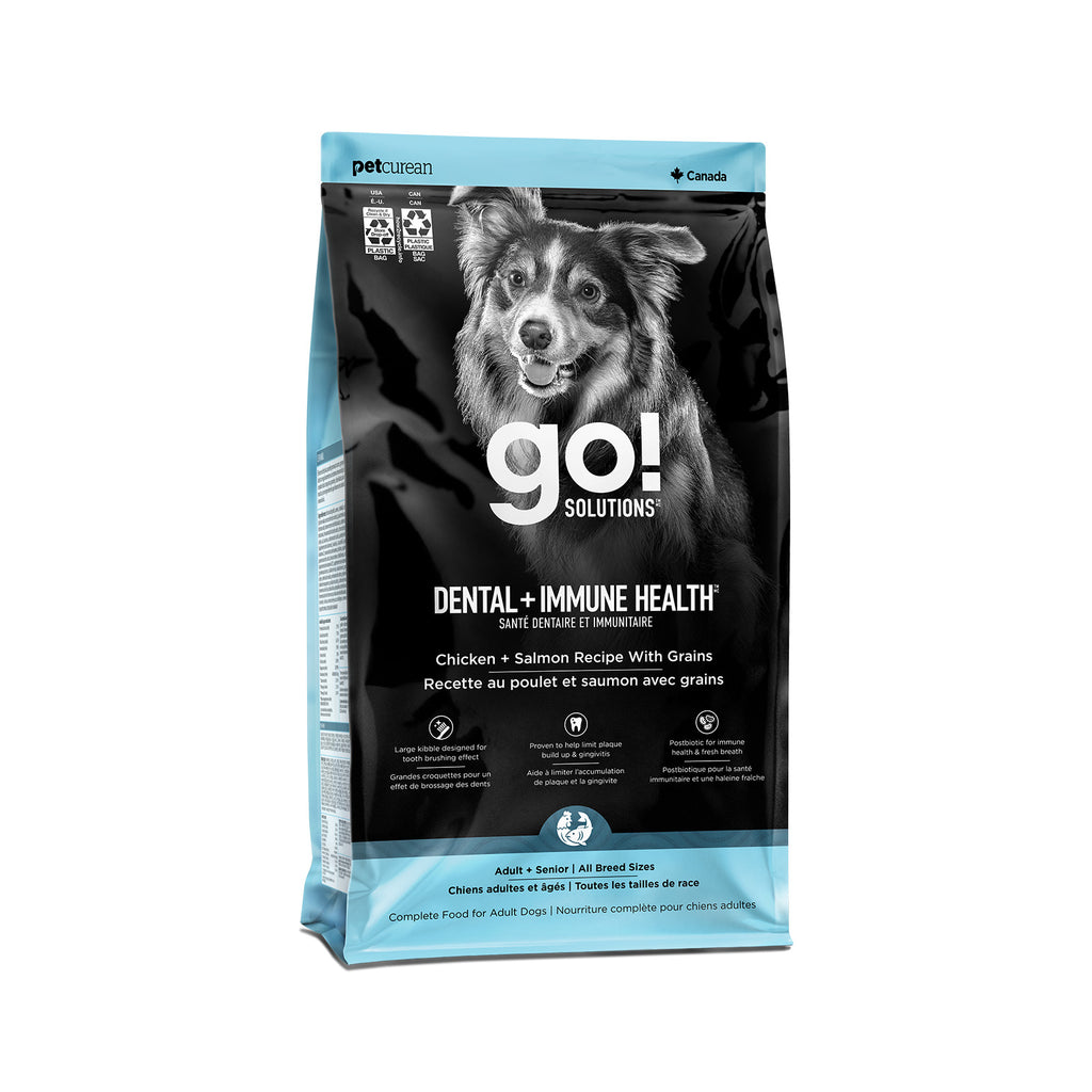 GO! Dental and Immune Health Chicken and Salmon dry dog food 4 lb bag