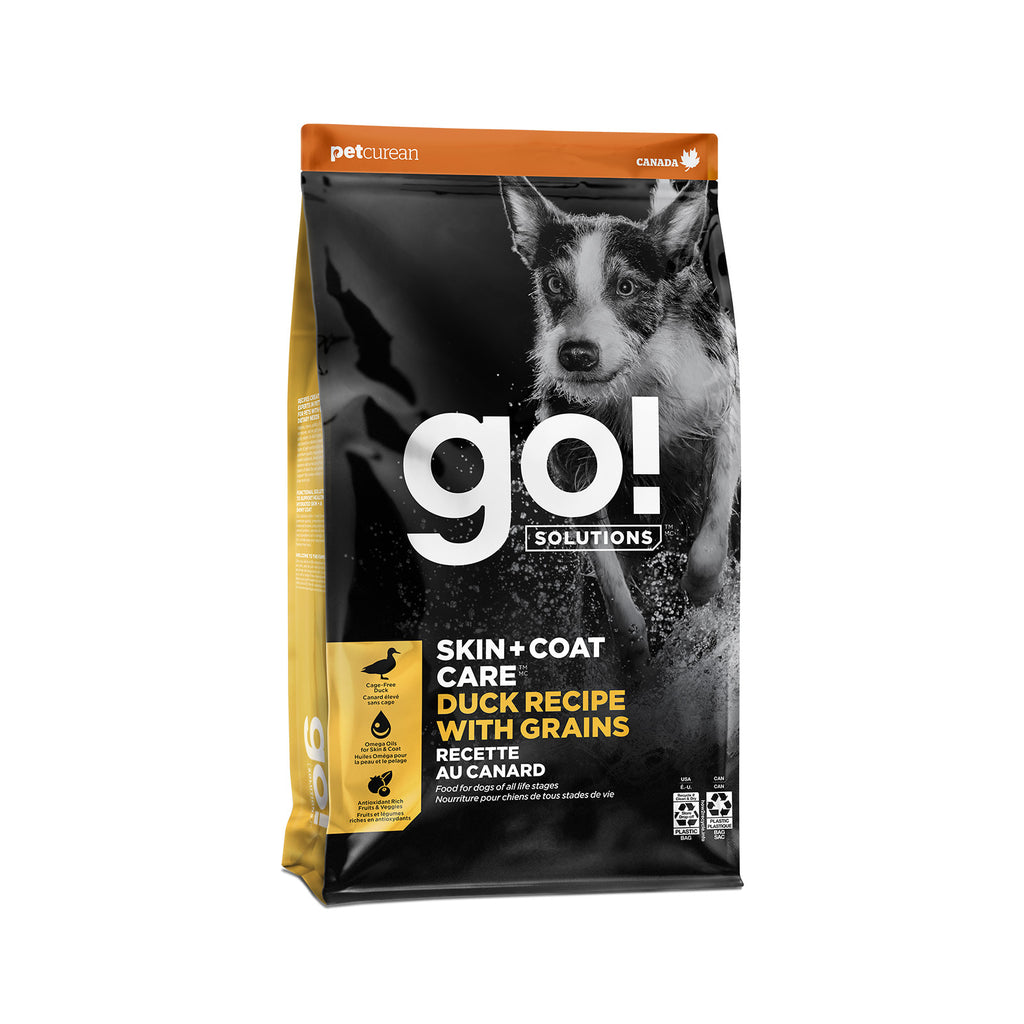 GO! Skin and Coat Care Duck Recipe with Grains dry dog food 12 lb bag