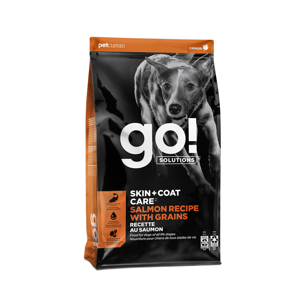 GO! Solutions Skin and Coat Care Salmon Recipe with Grains dry dog food 22 lb bag