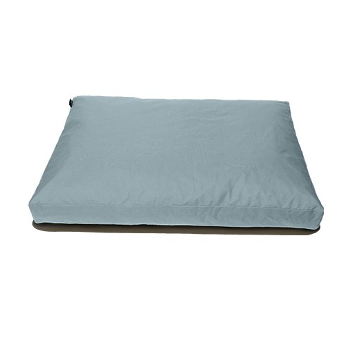 Gooeez Small Rectangular Indoor Outdoor Waterproof Dog Bed in charcoal, 32x22x3 in