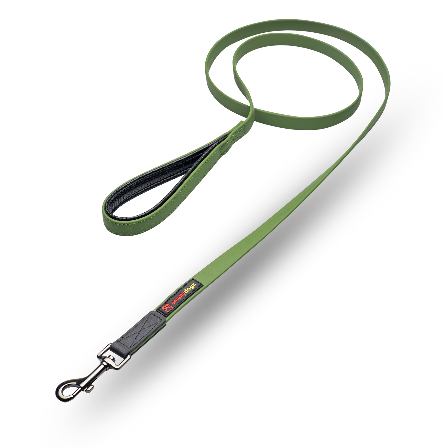 Smellydogz Comfort Lead olive green 5/8 inch 6 foot leash