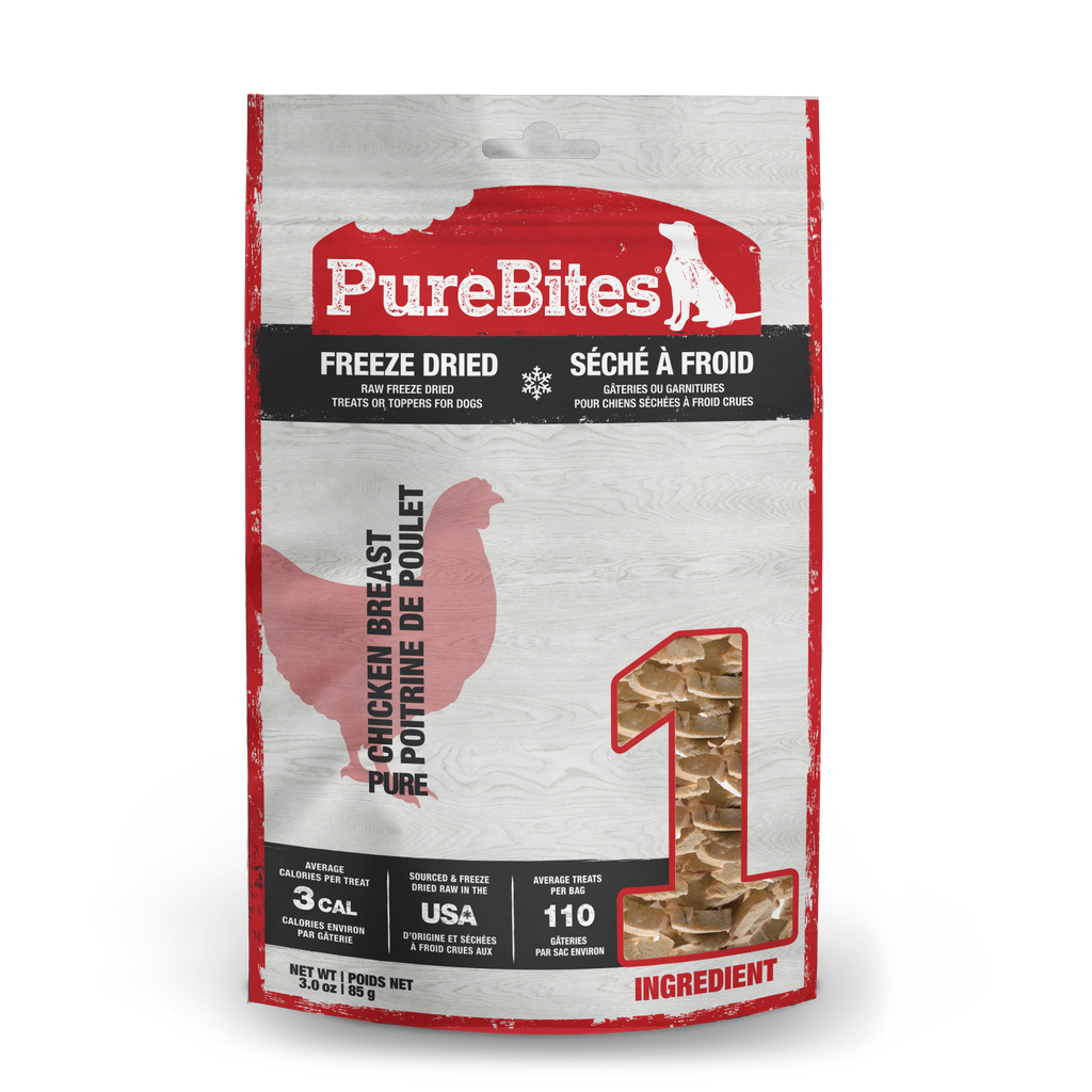 PureBites Trainers Freeze-Dried Chicken Breast Mini Dog Treats 60g bag