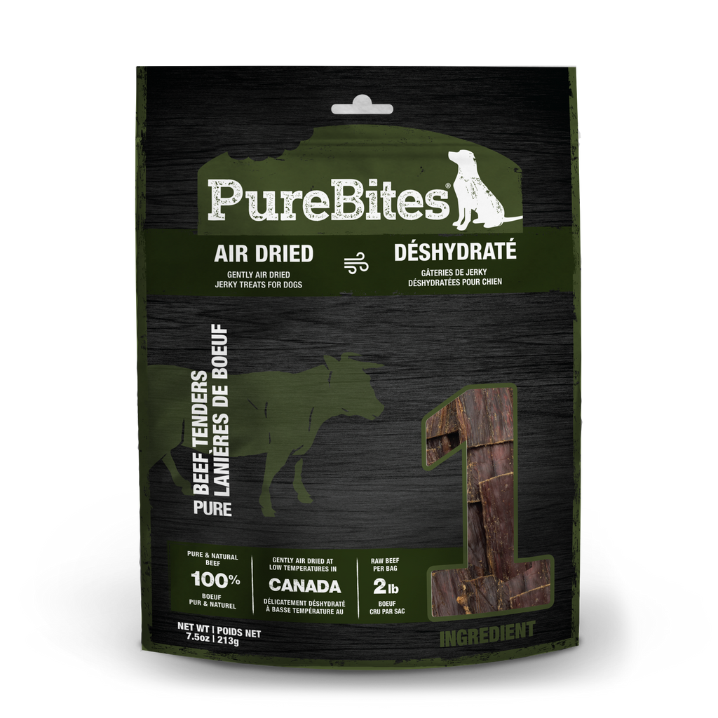 PureBites Beef Jerky air dried dog treats 213g bag