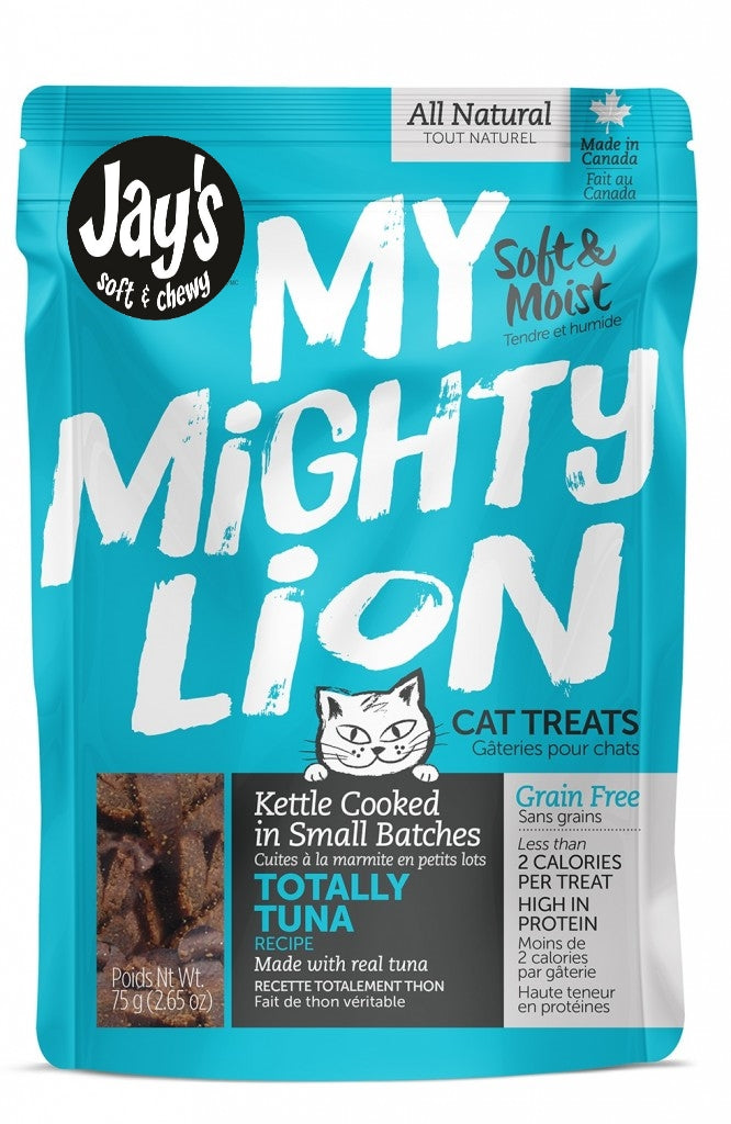Jay's My Mighty Lion Totally Tuna grain-free moist cat treats 75g