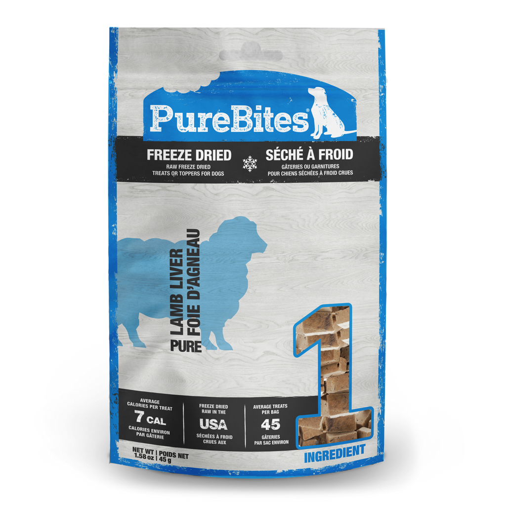 PureBites Trainers Freeze-Dried Lamb Liver Mini Dog Treats 68g bag
