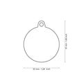 MyFamily Grey Glitter Satin Bone ID Tag, large, hand-enamelled grey glitter finish