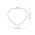 MyFamily Large Pink Glitter Heart ID Tag hand-enamelled Shine collection