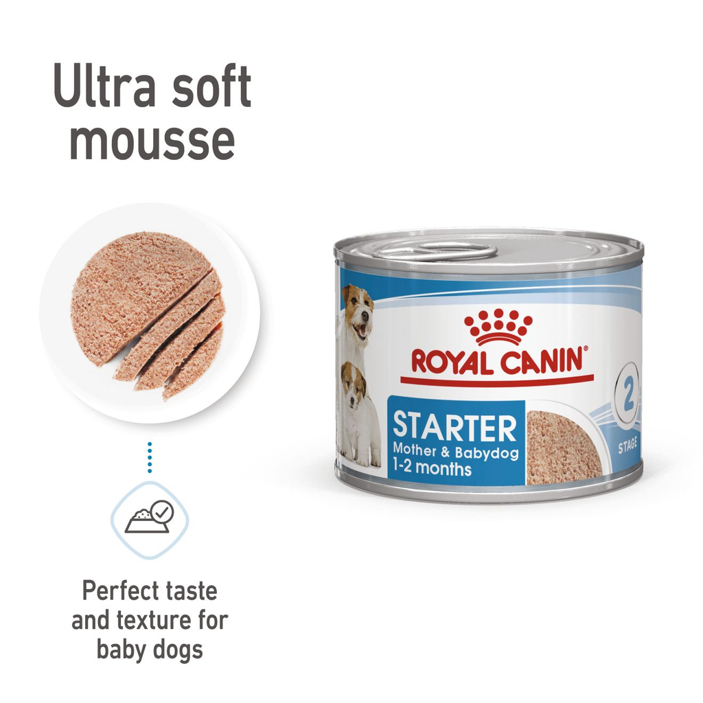 Royal Canin Starter Mother & Babydog Ultra Soft Mousse wet dog food 145g can
