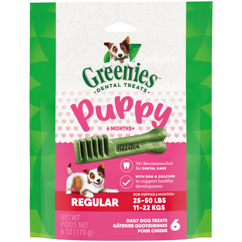 Greenies Natural Dental Treat Puppy Regular 12 count 12 oz bag